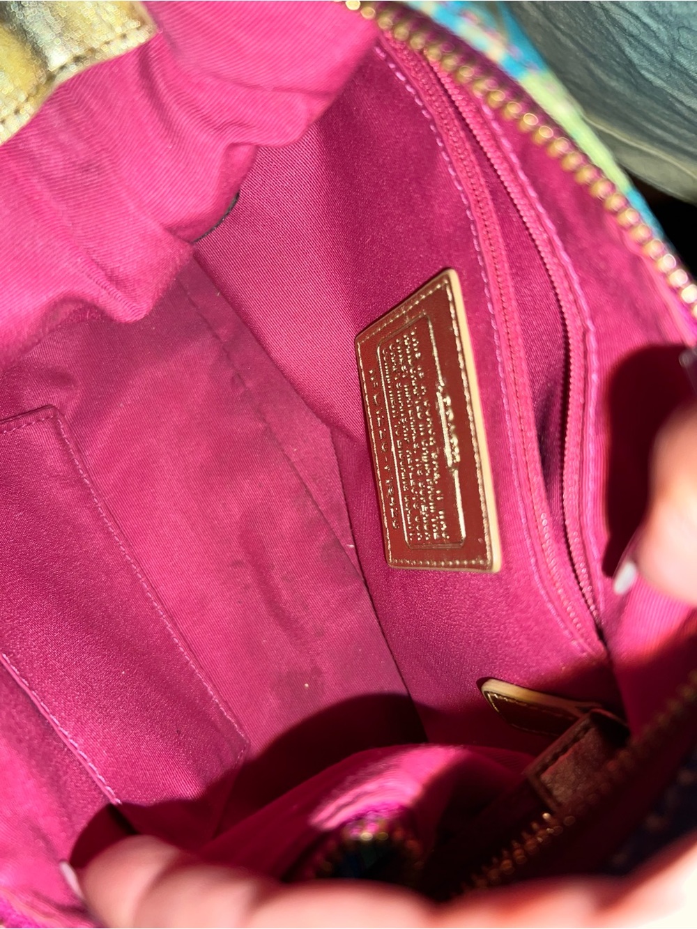 Coach Multicolor Mini Shoulder Bag with Gold Handle - Picture 8 of 11